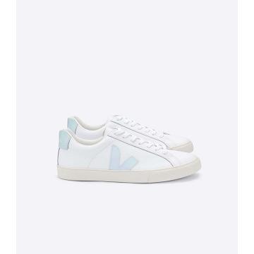 Zapatillas Veja ESPLAR LEATHER Mujer White/Blue | España 609WNB